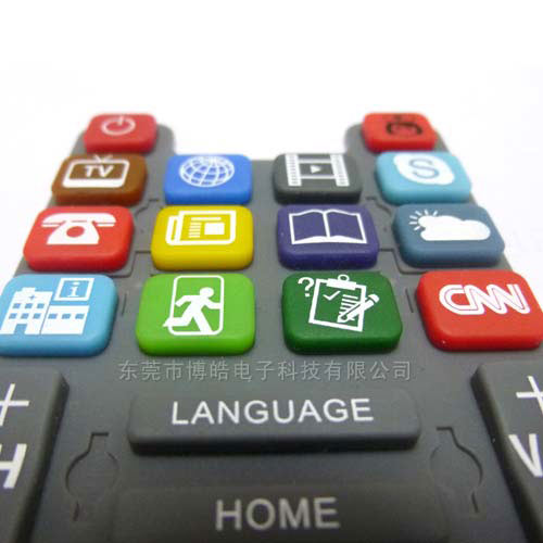 博皓電子多色成型硅膠按鍵