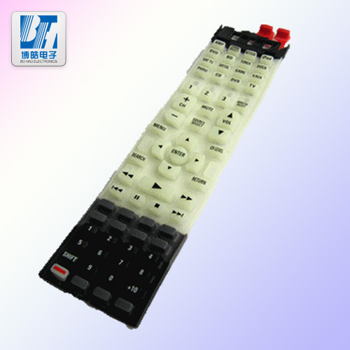 用熒光粉和硅膠原材料制作而成的夜光硅膠按鍵